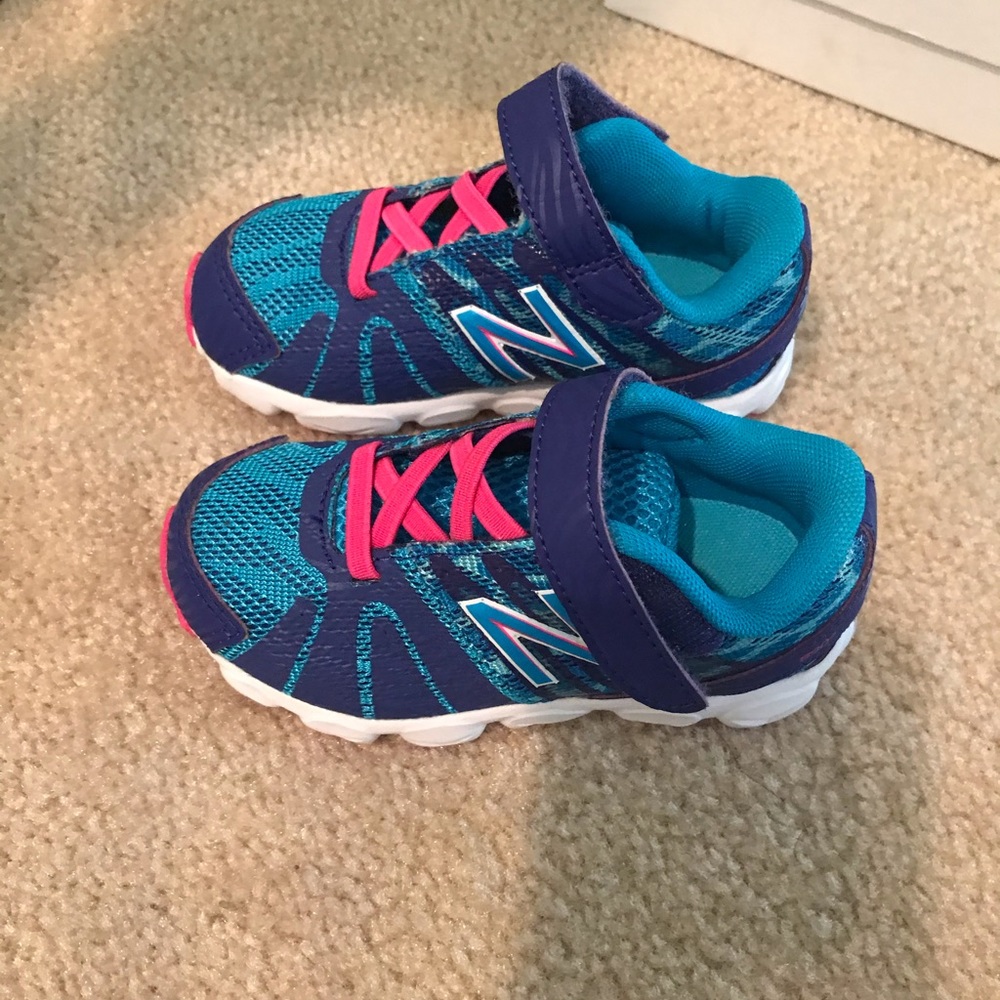Blue and pink new balance